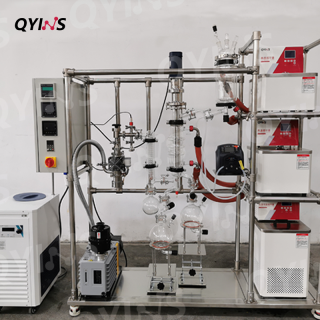 玻璃分子蒸餾設備 0.06、0.1 0.5平方 蠕動泵連續(xù)進料 