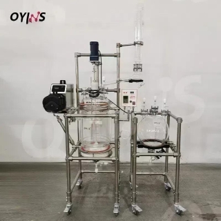 玻璃固相合成釜 過濾釜 蠕動(dòng)泵進(jìn)料可移動(dòng)收集 30L