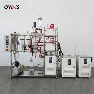 短程玻璃分子蒸餾 0.15平方 上氣相口 全夾套保溫