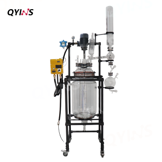 特氟龍噴涂框架防爆玻璃反應(yīng)釜50L、80L、100L