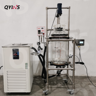 在線PH監(jiān)測雙層玻璃反應(yīng)釜20L、30L、50L